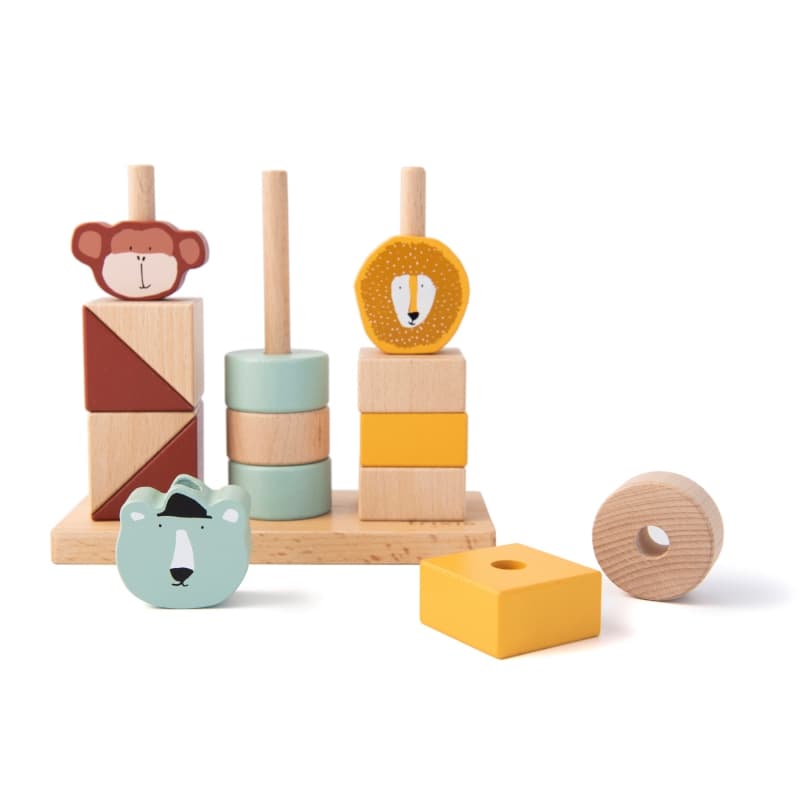 Blocs Animaux a Empiler en Bois, all animals trixie multi 14 x 16 x 7 — vue 2 sur 3