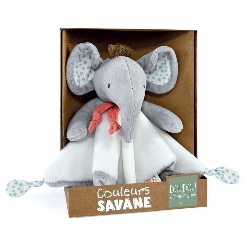 Elephant Doudou, gris 25cm doudou raconte doudou et compagnie a-24 h-24 — vue 2 sur 2