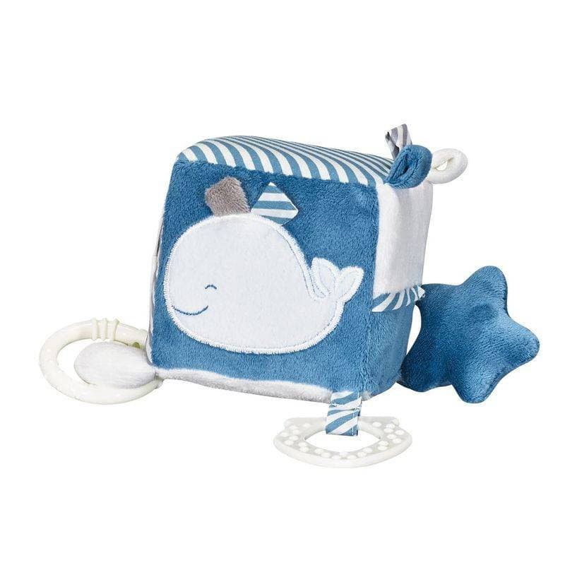 Cube d'Activites Blue Baleine, blue baleine sauthon baby deco bleu - bleu - gris — vue 1 sur 3