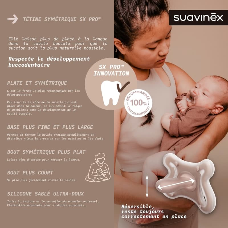 Sucette S Ch, caramel 2m zero zero suavinex — vue 2 sur 2