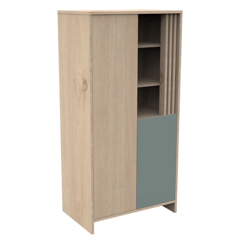 Armoire 2 Portes Sauge, tokyo meuble chêne suave - sauge — vue 2 sur 5