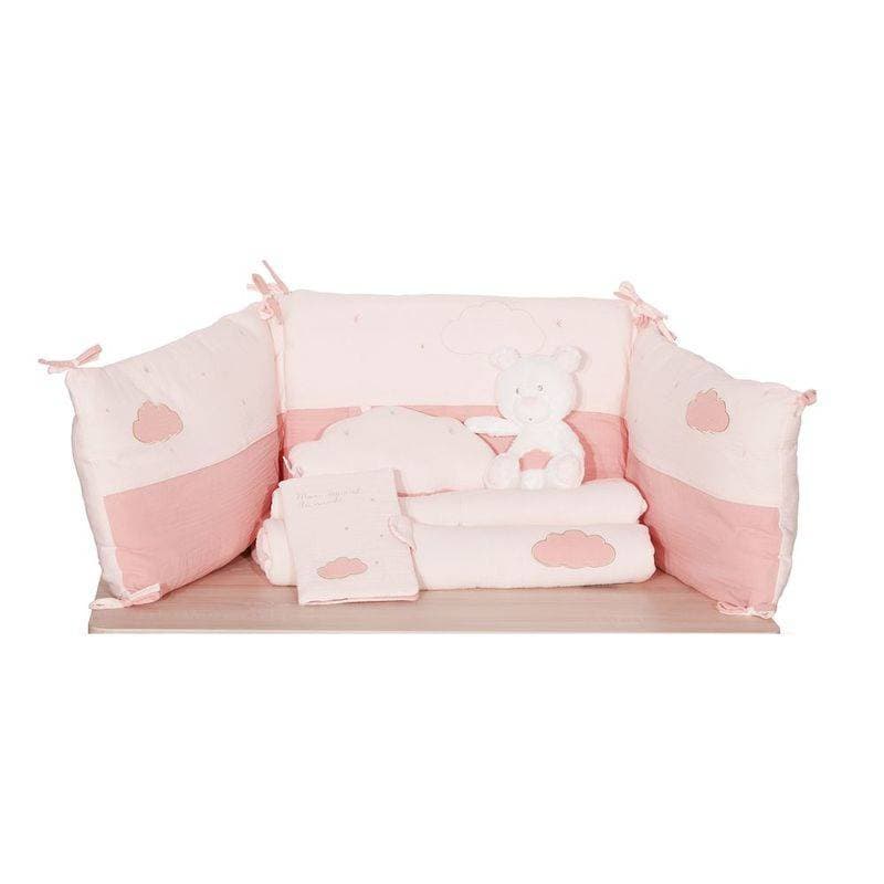 Tour de Lit Rose Lily Poudree, lily poudree sauthon baby deco rose poudre - rose — vue 1 sur 2