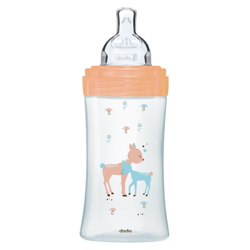 Biberon Sensation+ Anti-colique Verre 270ml Beige Biche 0-6 Mois Tetine Plate D
