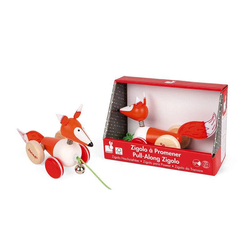 Renard a Promener Zigolos, jouets d'eveil janod multicolore 20 x 8 x 11 collection 2016 — vue 1 sur 2