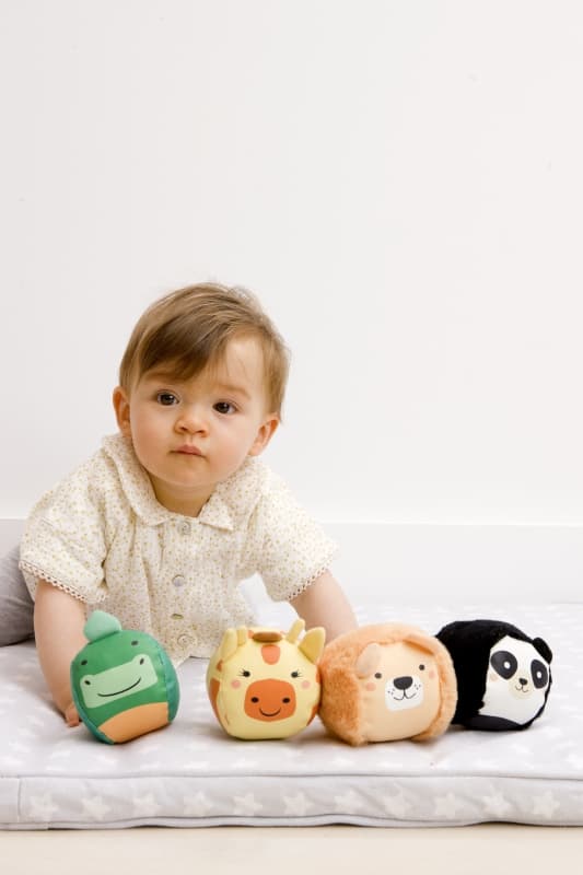 Les Dooballs - Set de 4 Balles Doudous Jungle, little big friends per — vue 3 sur 3