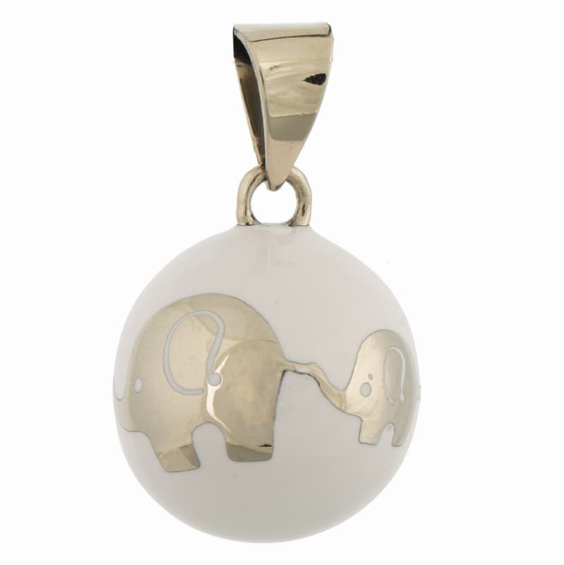 Bijou Grossesse Bola - Elephant Blanc, bola pregnancy jewel 05-24 — vue 2 sur 2