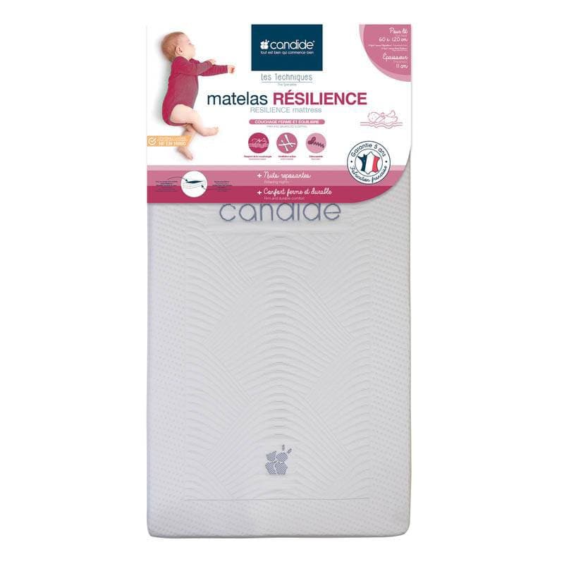 Matelas Resilience Dehoussable 60x120x11 Cm, candide — vue 2 sur 3