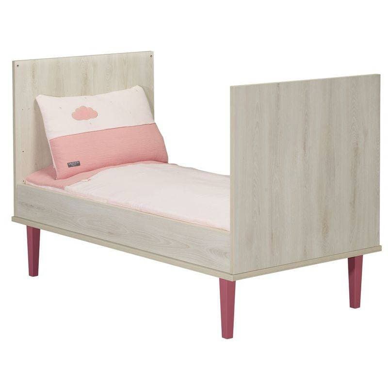 Little Big Bed 140x70 Opaline Rose, opaline sauthon selection hetre cendre - beige fic — vue 4 sur 4