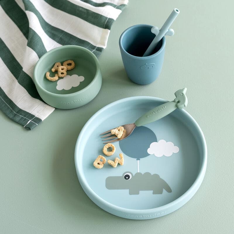 Coffret Repas en Sili Happy Clouds, bleu done by deer news feb 2023 — vue 2 sur 3
