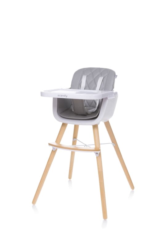 Chaise Haute Scandy Xx Gris Clair, scandy gris clair — vue 1 sur 3