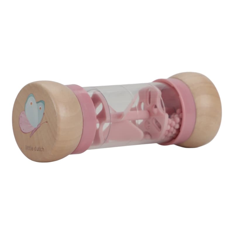Hochet de Pluie en Bois Fsc, rose bois beige fairy garden little dutch — vue 2 sur 4