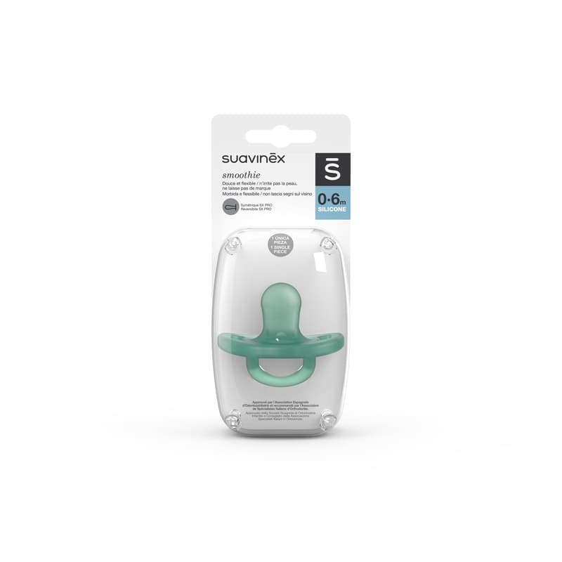 Sucette Tout Silicone Symetrique Sx Pro 0/6m, vert — vue 2 sur 2