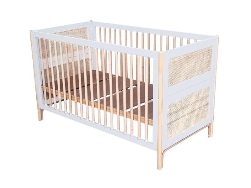 Oceania Lit/bed Cannes de Rotin 70 X 140 H86 Neige — vue 4 sur 5