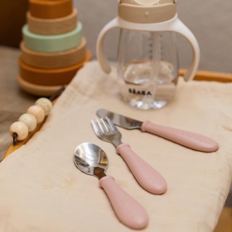 Set de 3 Couverts Inox, barbe a papa beaba — vue 5 sur 6