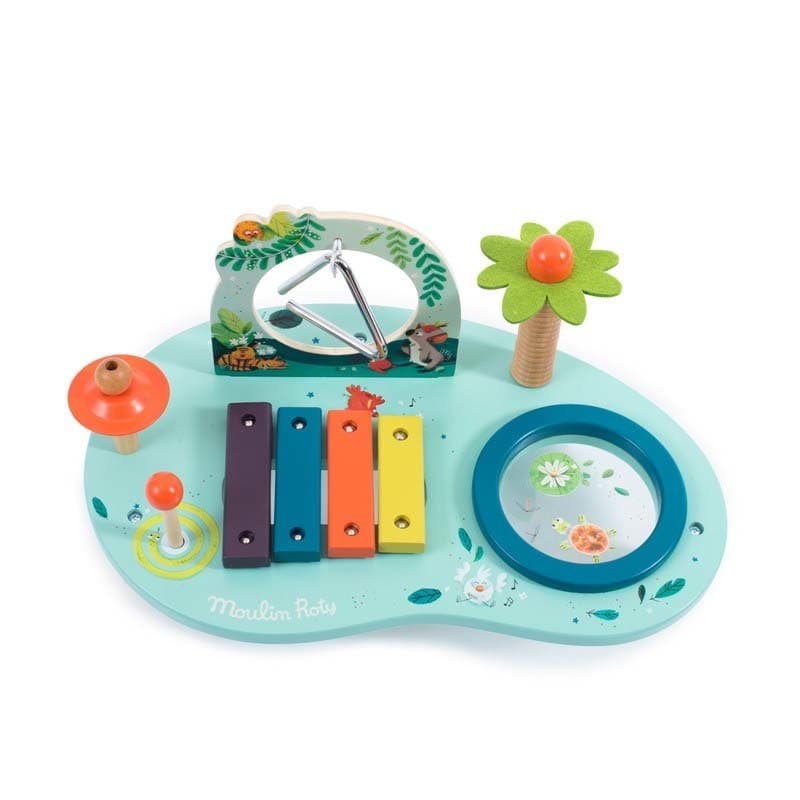 Table Multi-activites Musicales Dans la Jungle, dans la jungle moulin roty multicolore 36x24x18 a-h-2021 — vue 2 sur 3