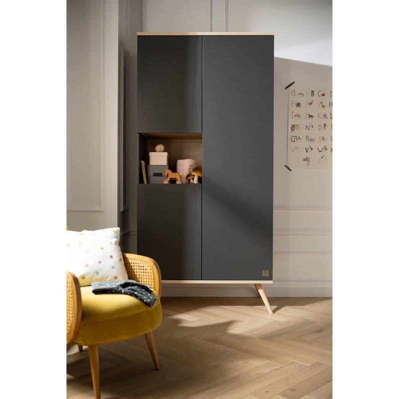 Armoire Gris Volcan Boreale, boreale gris volcan sauthon original 101 x 209 x 57 — vue 1 sur 4