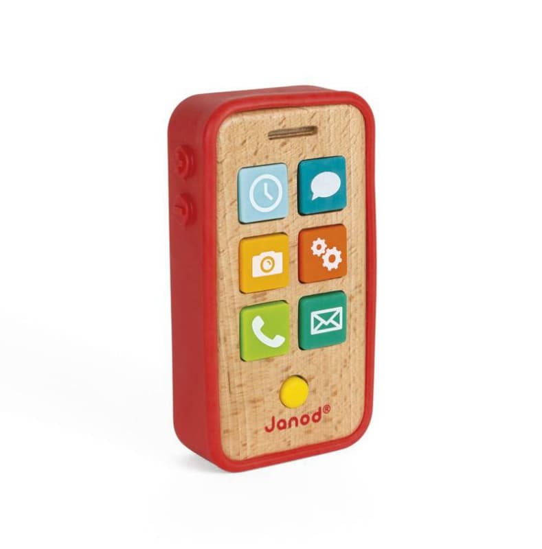 Telephone Sonore, jouets d'eveil janod rouge 6,5 x 2,5 x 12 collection 2017