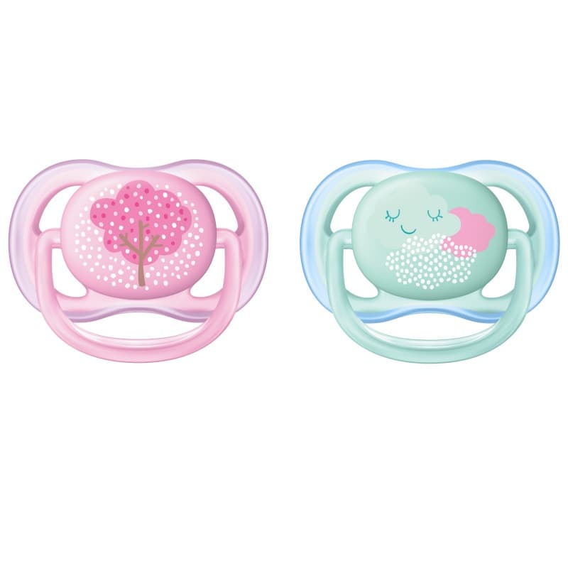 2 - Sucettes Ultra Aerees - 0/6 Mois - Rose/vert — vue 2 sur 4