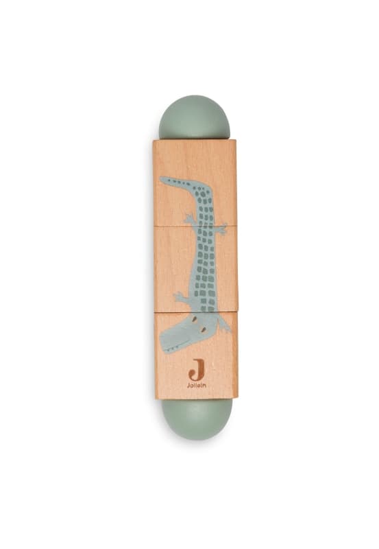Puzzle en Bois a Tourner, multicolor jungle jambo jollein h-24 — vue 1 sur 5
