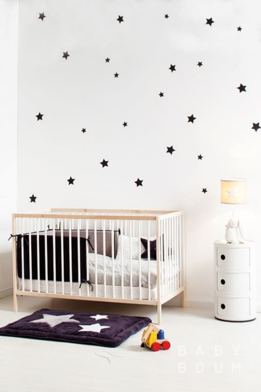 Tapis de Parc et Jeu Tapis de Parc 100x100cm Motif Etoiles Pady Softy + Terry, bemini motif étoiles 20ecru — vue 3 sur 3