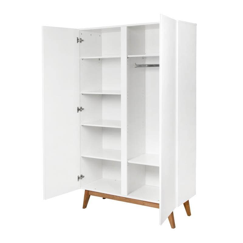 Armoire 2 Portes Trendy Blanc, trendy quax blanc 110x52x198h — vue 3 sur 3