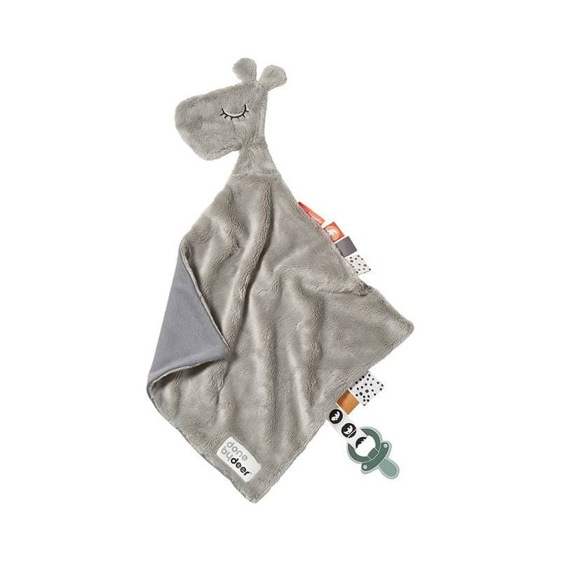 Doudou Plat Attache-sucette, raffi gris