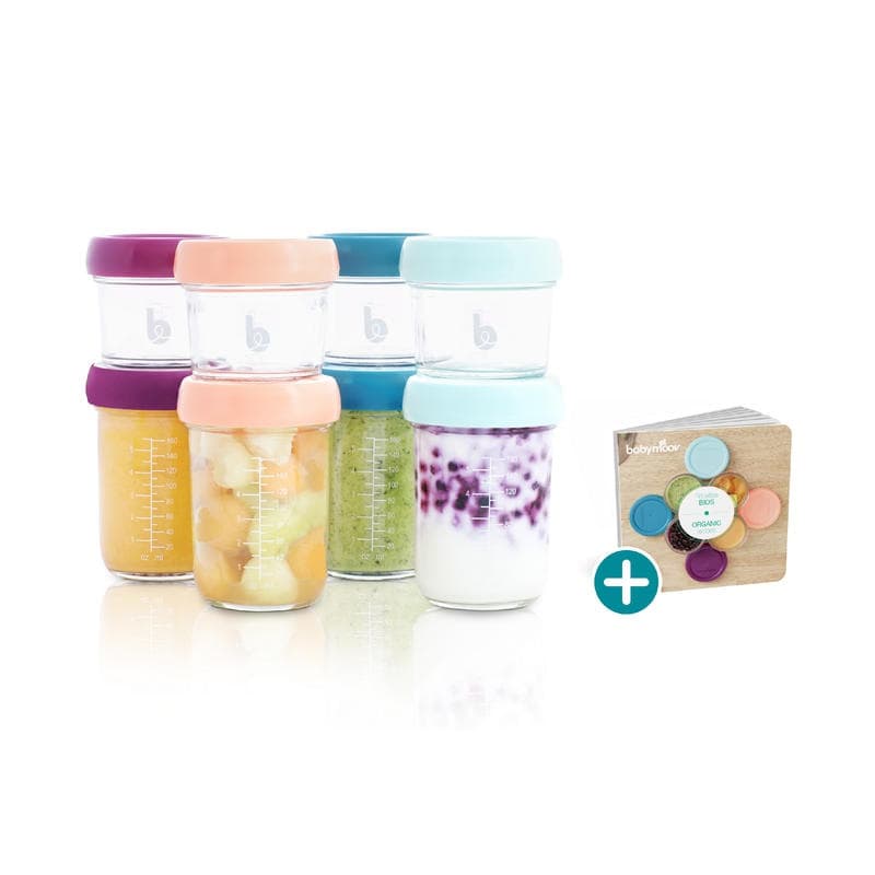 Babybols en Verre-100 Ml X 4 + 220 Ml X 4 + Livret Recettes Bio — vue 2 sur 3