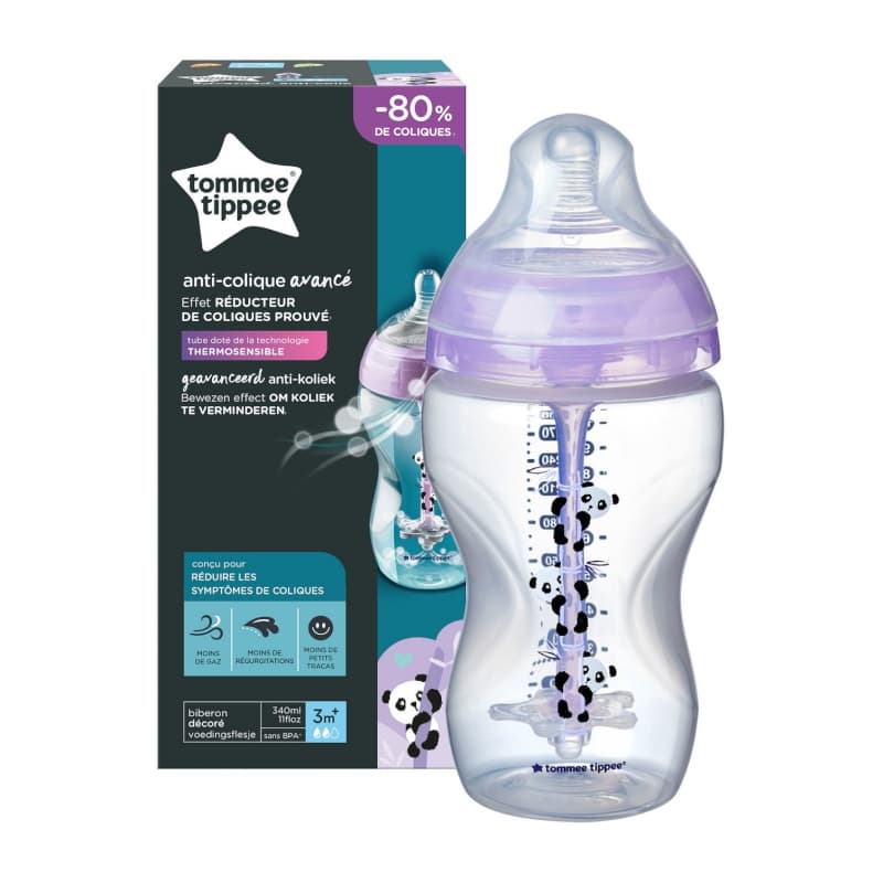 Biberon Aac 340ml X1 Decore Violet, pippo le panda tommee tippee multicolore — vue 3 sur 3
