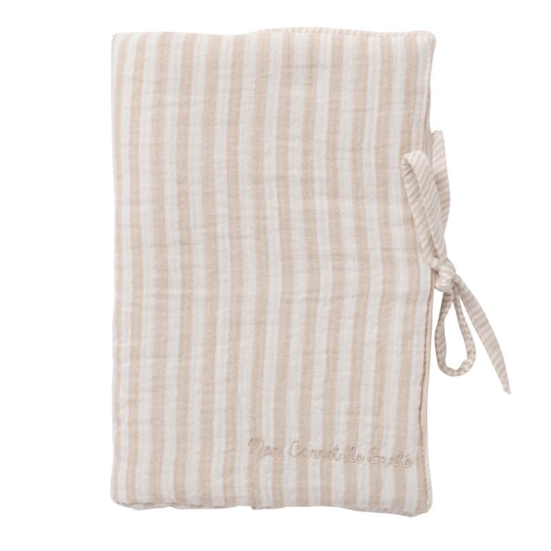 Protege Carnet de Sante, ecru galet soft stripes bb&co per — vue 1 sur 4