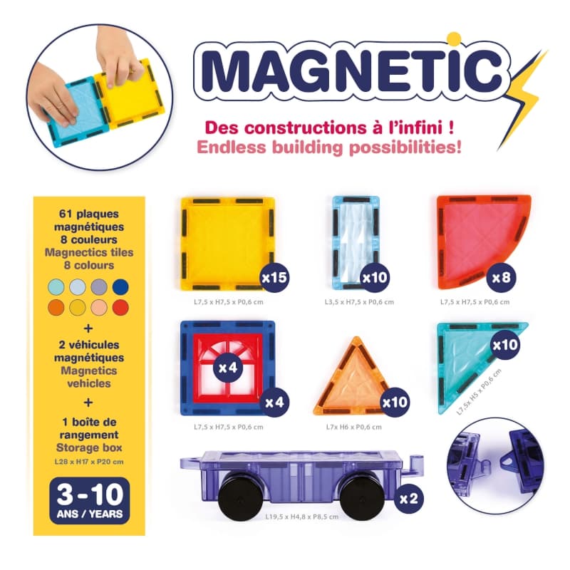Vehicules Magnetic, multicolore ludi 25/07 — vue 3 sur 13