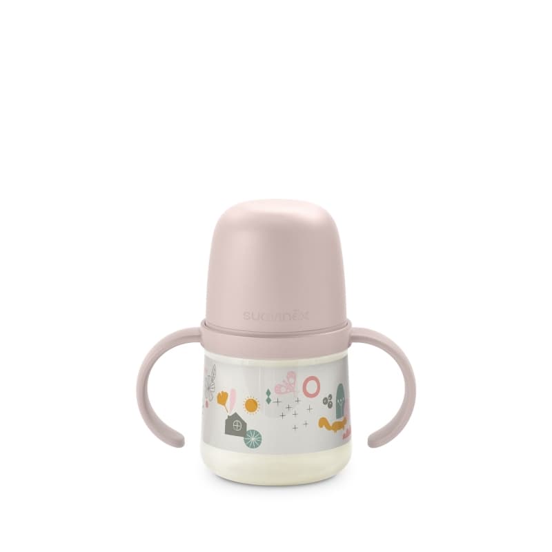 First - Biberon a Anses +6m, pink 6m+ walk in the park suavinex — vue 1 sur 3