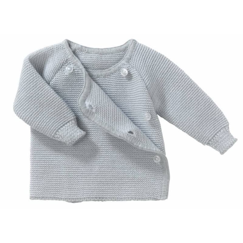 Brassiere Maille Gris Naissance, bebe9creation maille — vue 2 sur 2