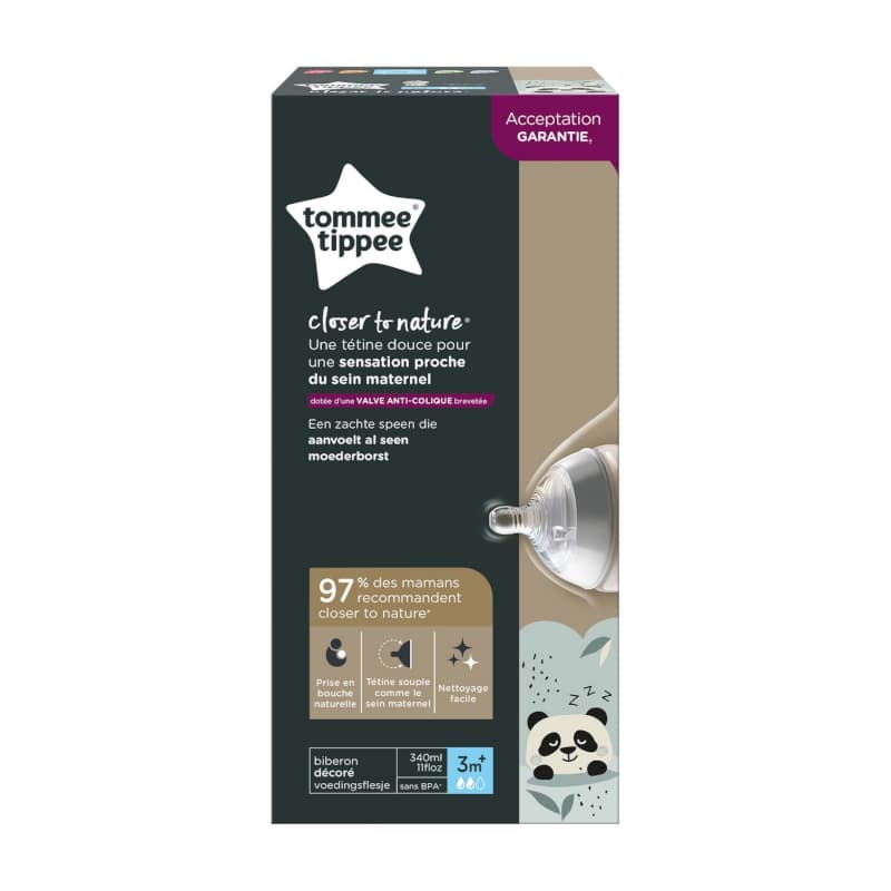 Biberon Ctn 340 Ml Deco Fille, tommee tippee — vue 1 sur 2