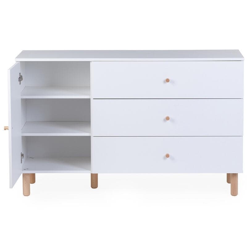 Wonder White - Commode 3 Tiroirs, white childhome — vue 4 sur 5