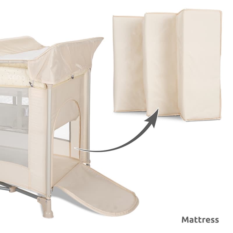 Lit Parapluie Torino 2hauteurs + Accessoires, beige lorelli 2026 — vue 4 sur 6