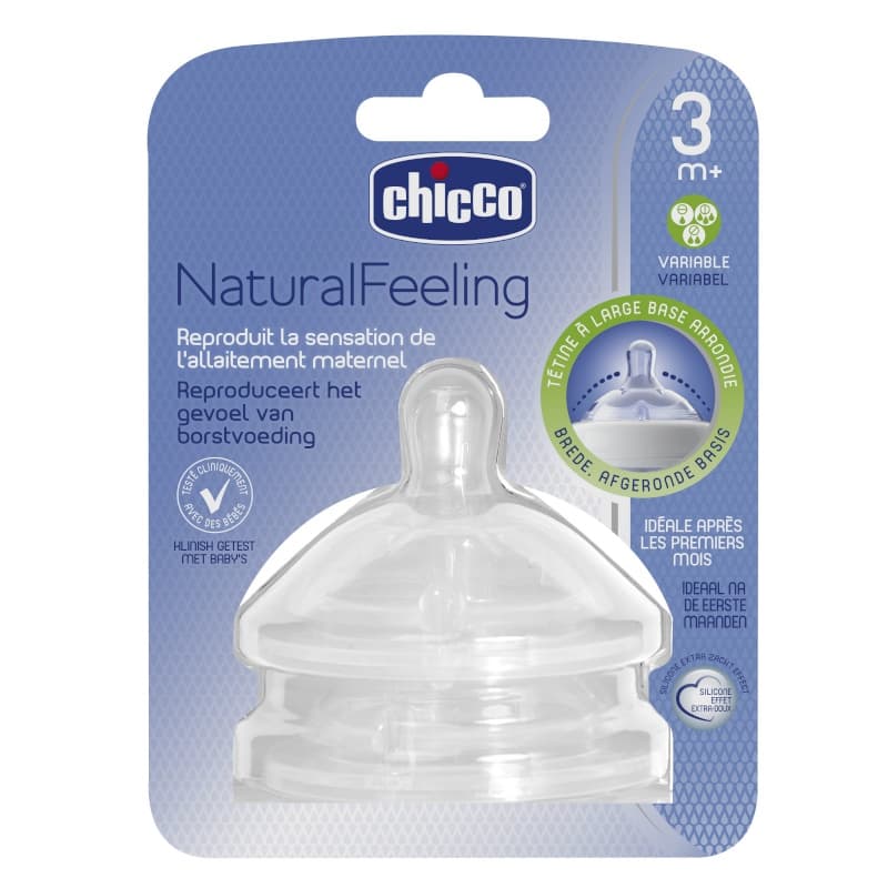 Tetine Naturalfeeling Droite Flux Variable X2, 3 mois chicco applicable au 01 09 2018 tetine 09-1 — vue 2 sur 2