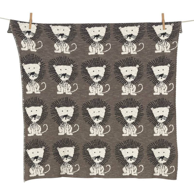 Couverture en Tricot On The Go Xl Lion, tricot quax brun/beige 100x80