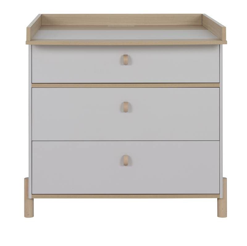 Eliott Commode 3 Tiroirs, gris clair sable galipette — vue 4 sur 5