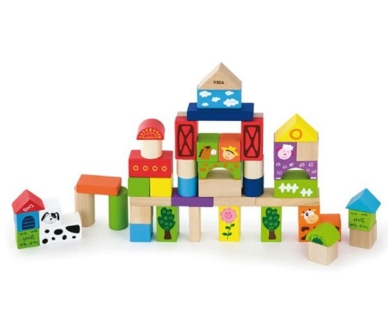 Blocs en Bois - 50pcs Ferme