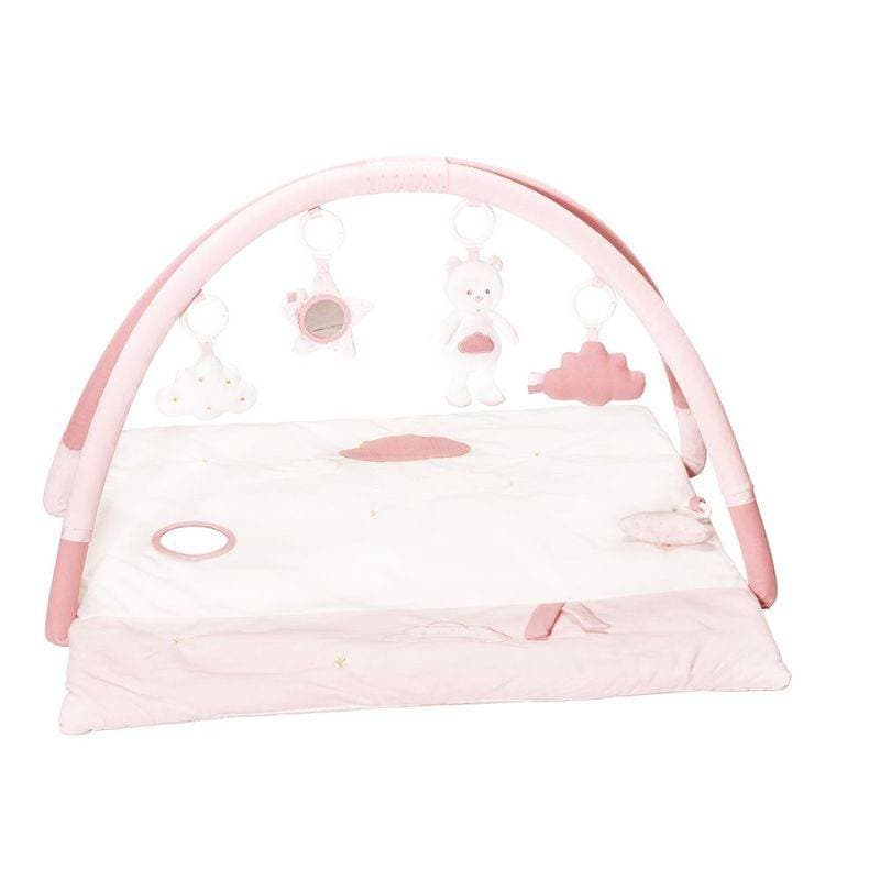 Tapis d'Eveil Rose Lily Poudree, lily poudree sauthon baby deco rose poudre - blanc
