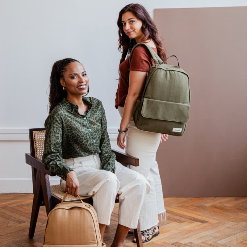 Sac a Dos a Langer Tokyo, kaki beaba — vue 6 sur 6