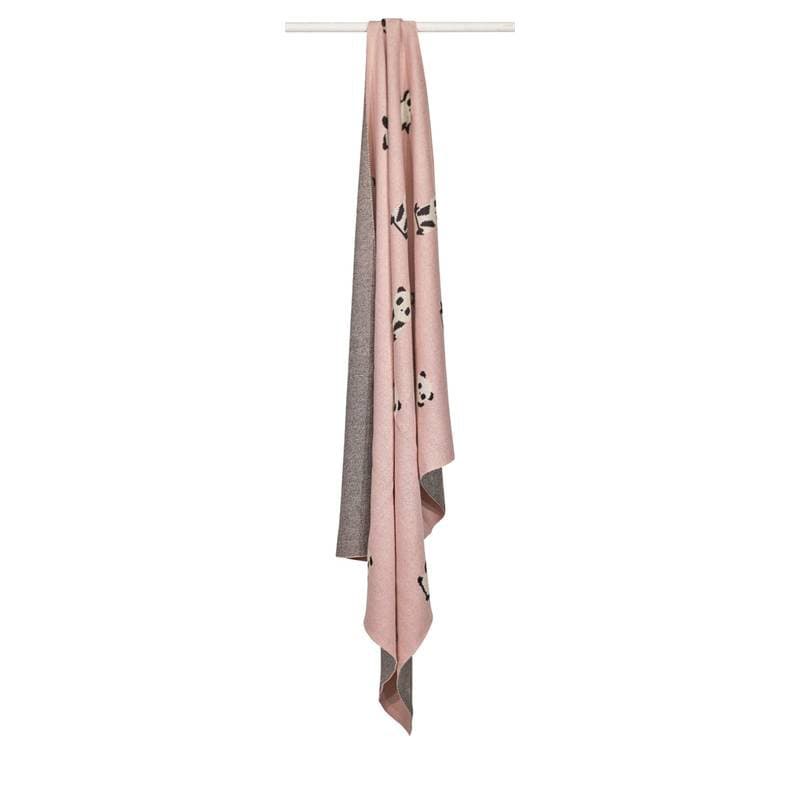 Couverture Maille Rose 80x100cm Chao Chao, chao chao sauthon baby deco vieux rose - ecru - no — vue 2 sur 2