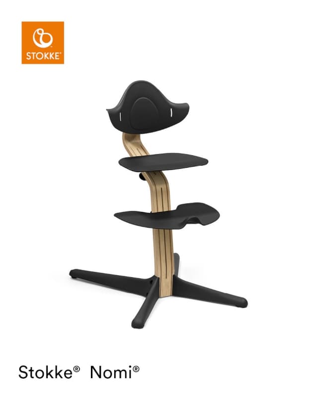 Chaise Haute Nomi Oak, black stokke 2023