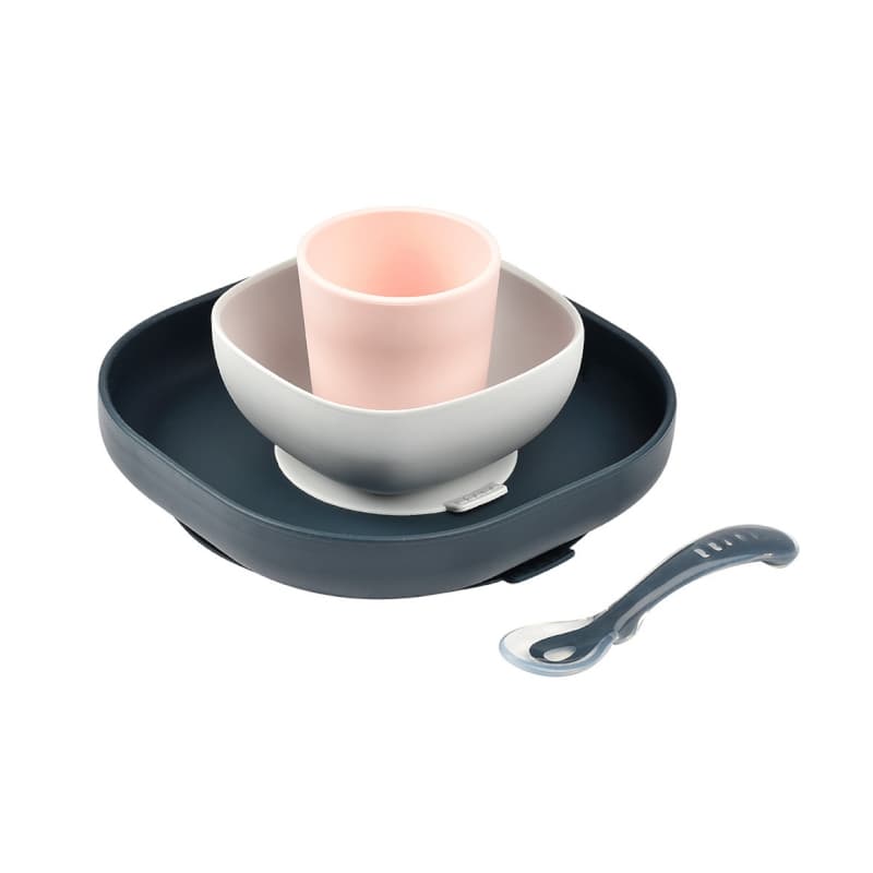 Coffret Repas Silicone 4 Pieces, night blue — vue 1 sur 2