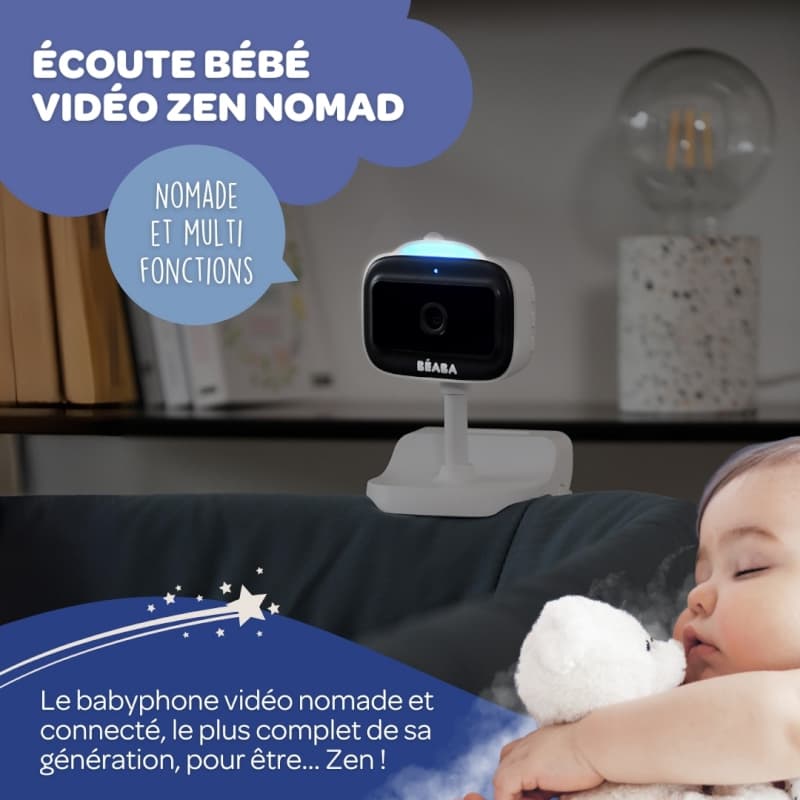 Ecoute Bebe Video Zen Nomade, white — vue 3 sur 5
