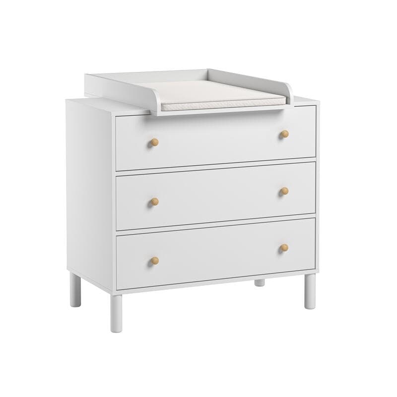 Commode Tela Blanc/bois, tela 90x50x85 — vue 4 sur 4