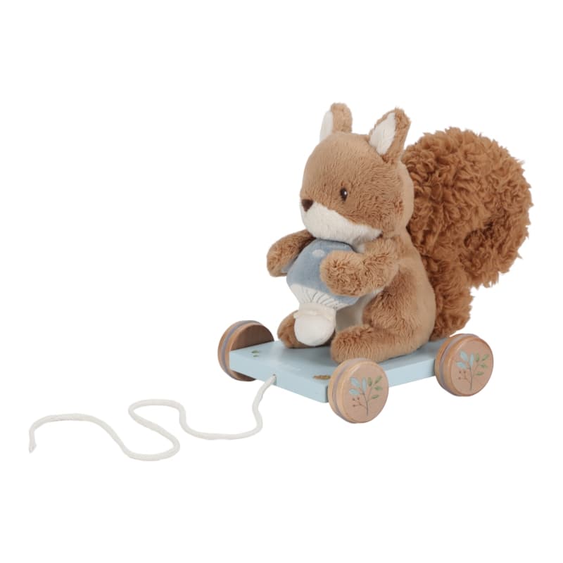 Peluche a Tirer Ecureuil Fsc, rose marron beige bois forest friends little dutch — vue 1 sur 4