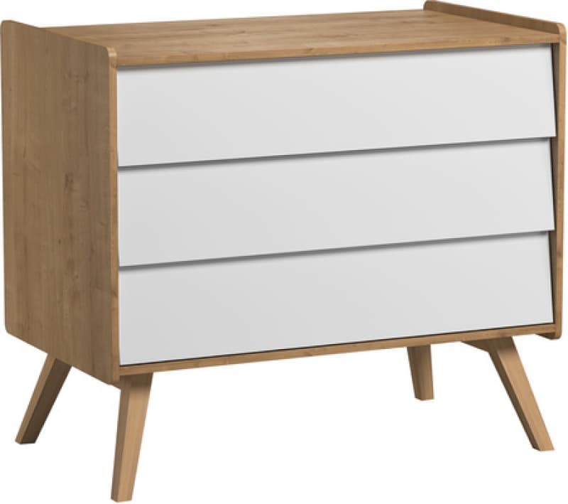 Commode 3 Tiroirs, blanc vintage vox