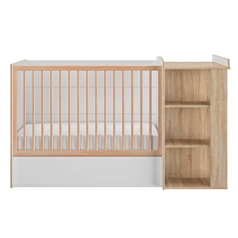 Lit Compact Evolutif 60x120, chene sonoma et uni blanc galipette intimi 06-18- — vue 3 sur 4