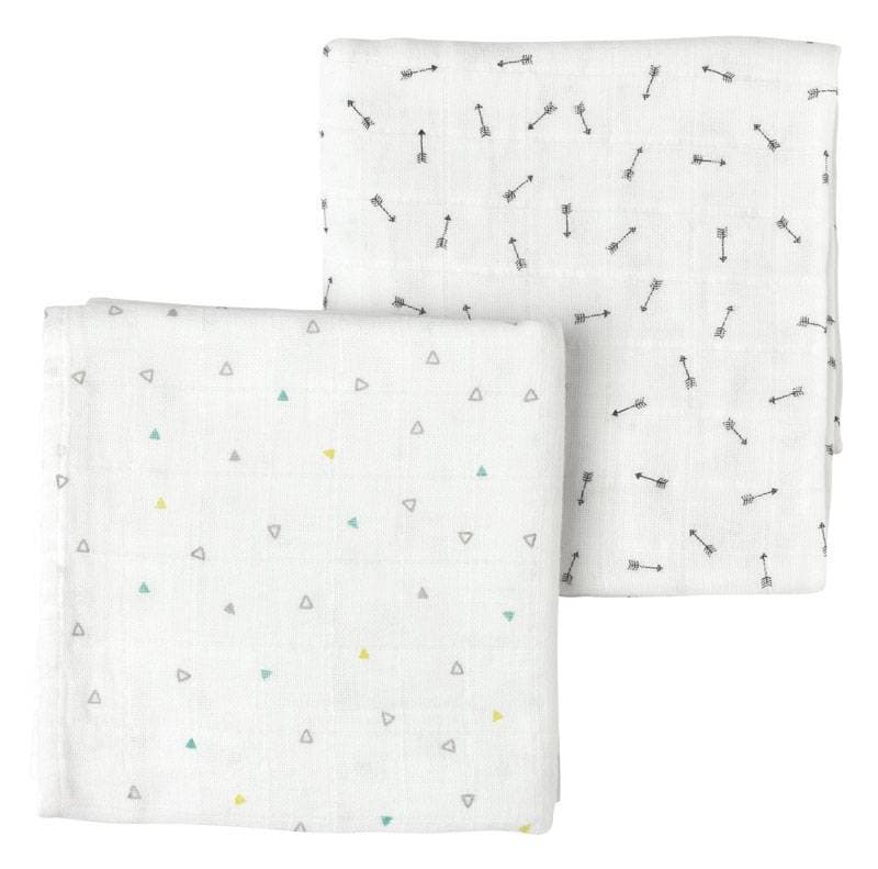 Lot 2 Langes Coton Triangles et Fleches, bebe9creation — vue 2 sur 4